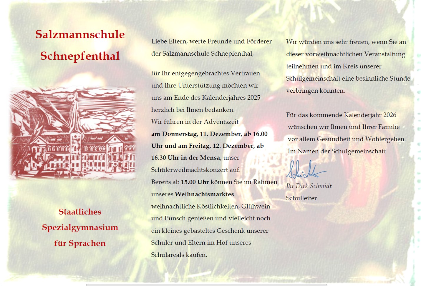 Einladung Weihnachtsfeier