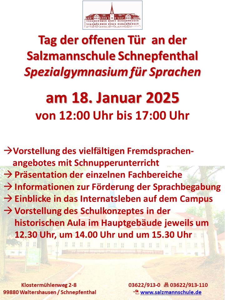 Tag der offenen Tuer am 18.01.2025